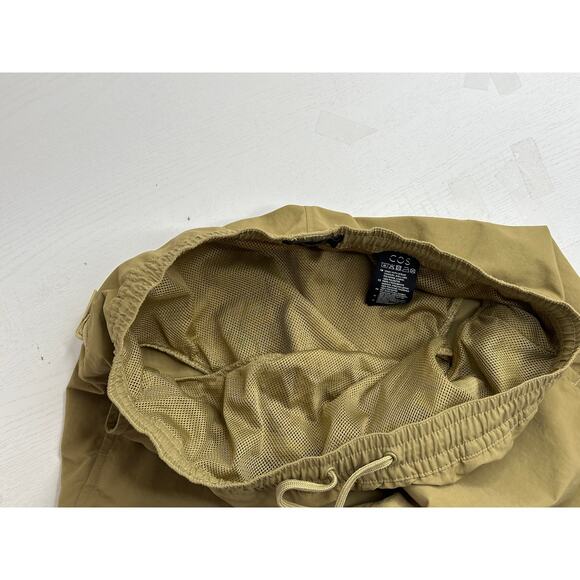 COS Swim Shorts Olive Green Elastic Waist Adjustable Straps Stretch Small - Picture 6 of 10